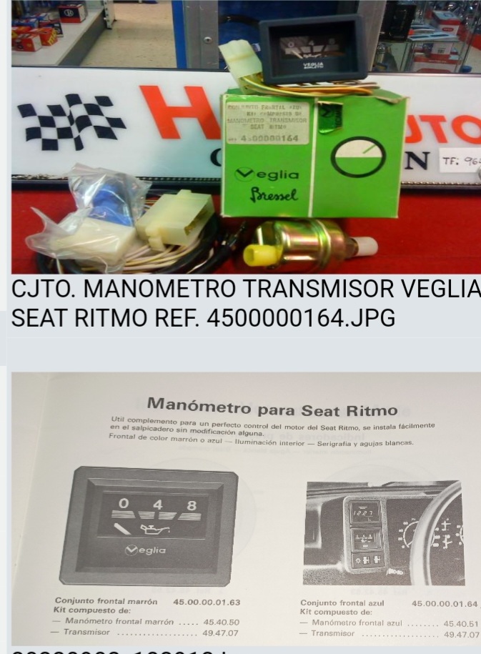 *CONJUNTO PRESION ACEITE SEAT RITMO FRONT MARRON4500000163VEGLIA