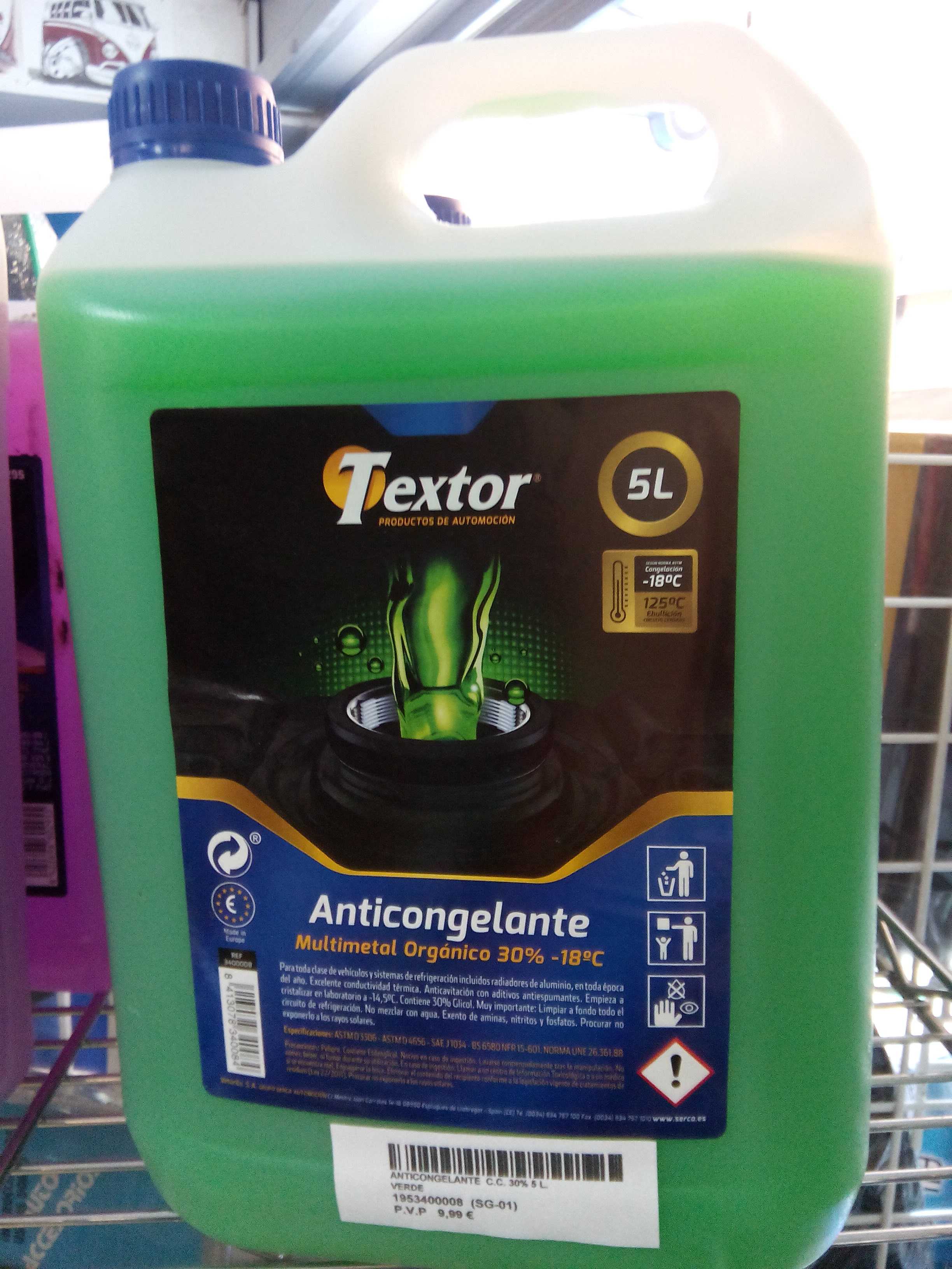 ANTICONGELANTE C.C. 30% VERDE 5 L. REF 1953400008