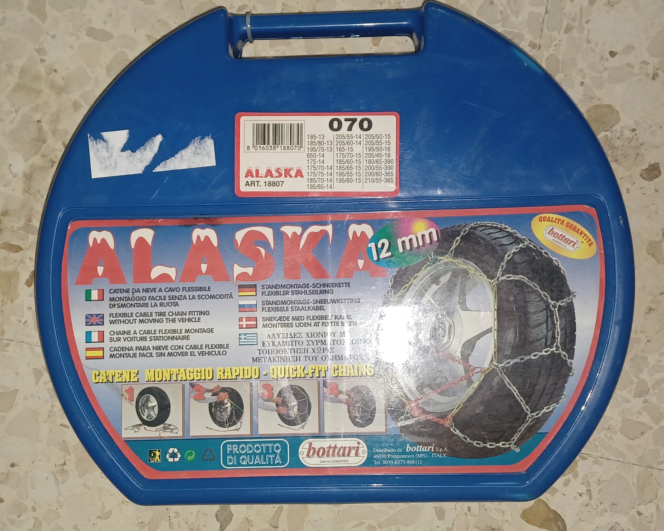 *CADENAS PARA LA NIEVE TURISMOS ROMBO 12 MM 070 ALASKA 77018807