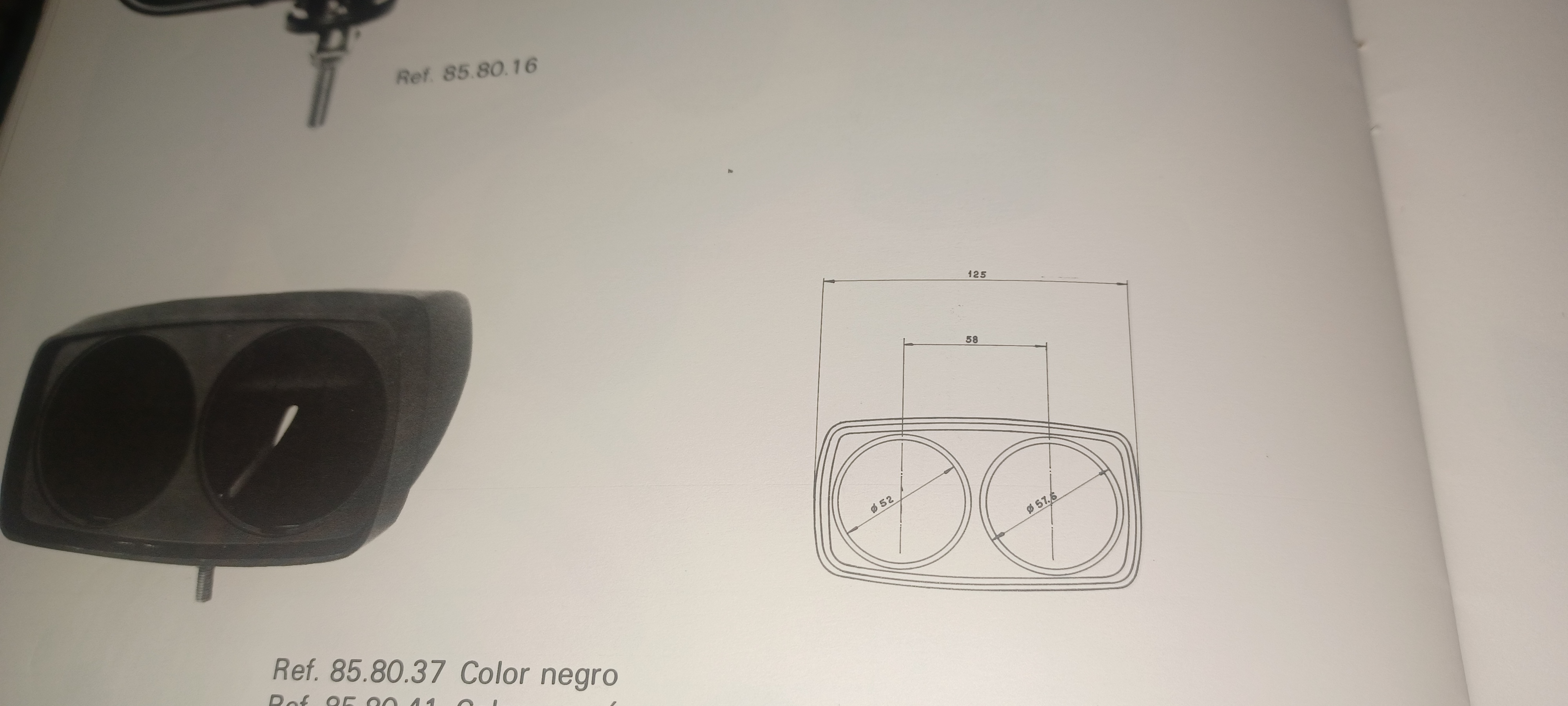 *CAPILLA PARA DOS INSTRUMENTOS  52 MM. 858037 VEGLIA =9574 JAEGE