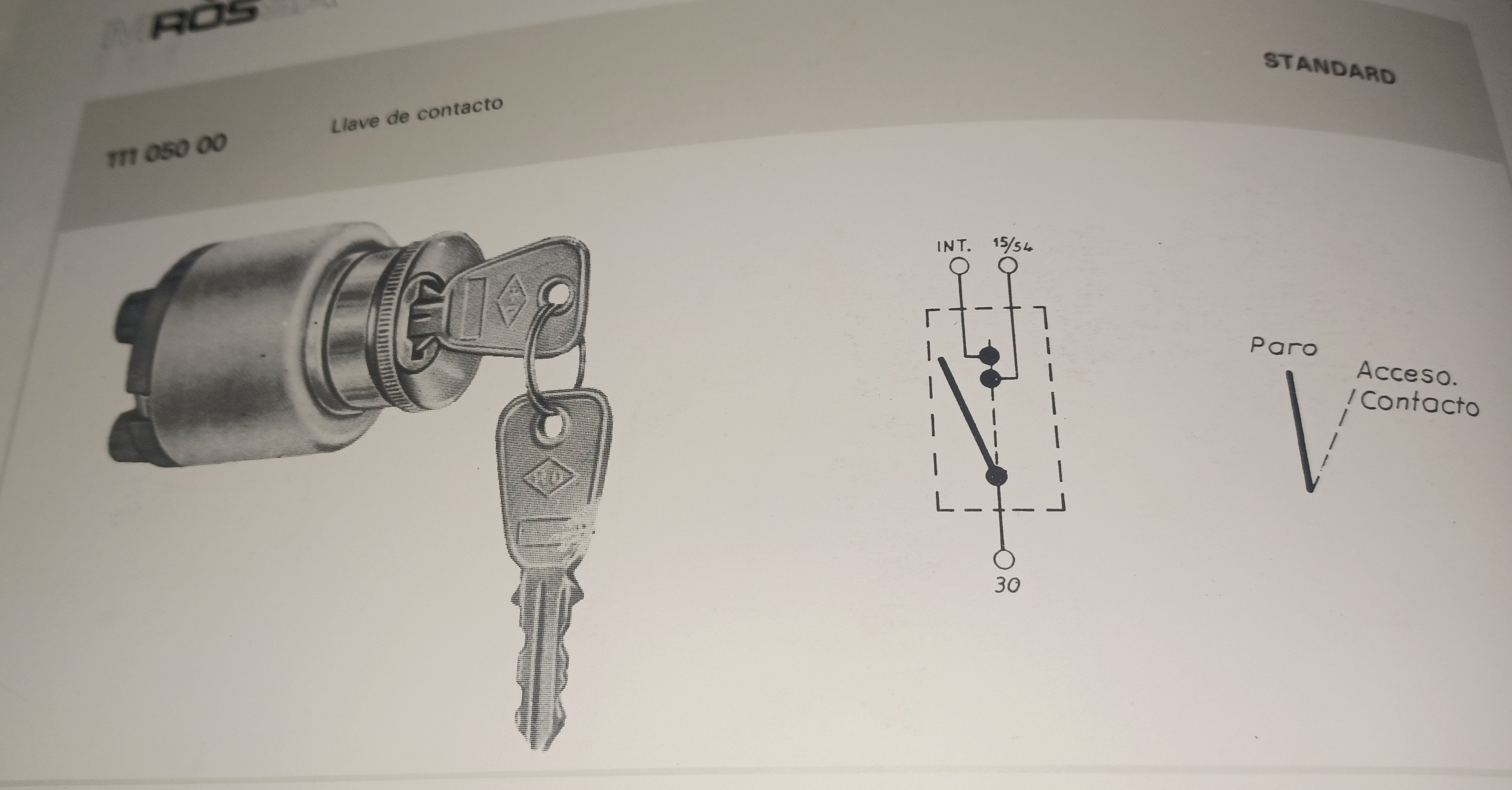 *LLAVE CONTACTO UNIVERSAL 11105000 R&O